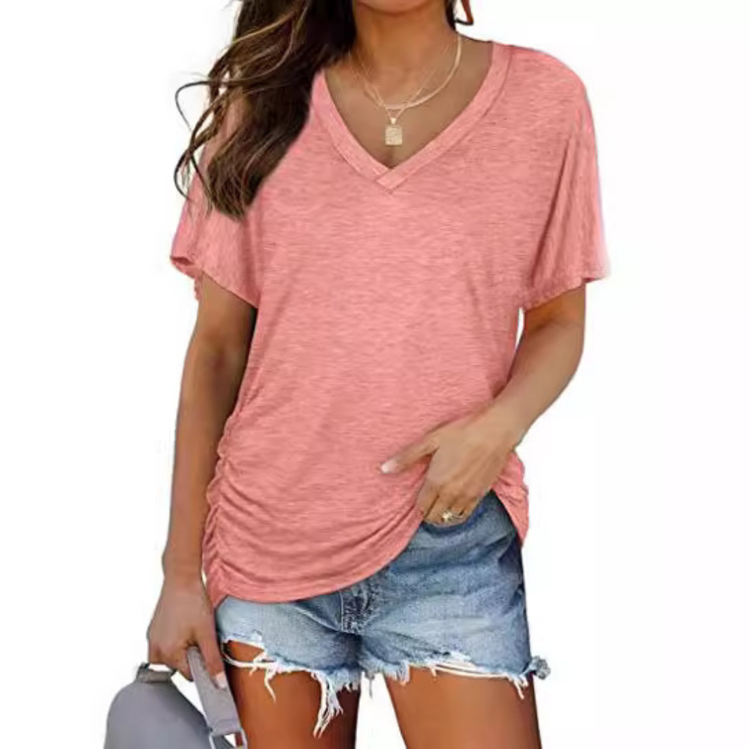 EILY™ - Chemise classique à col en V et coupe ample