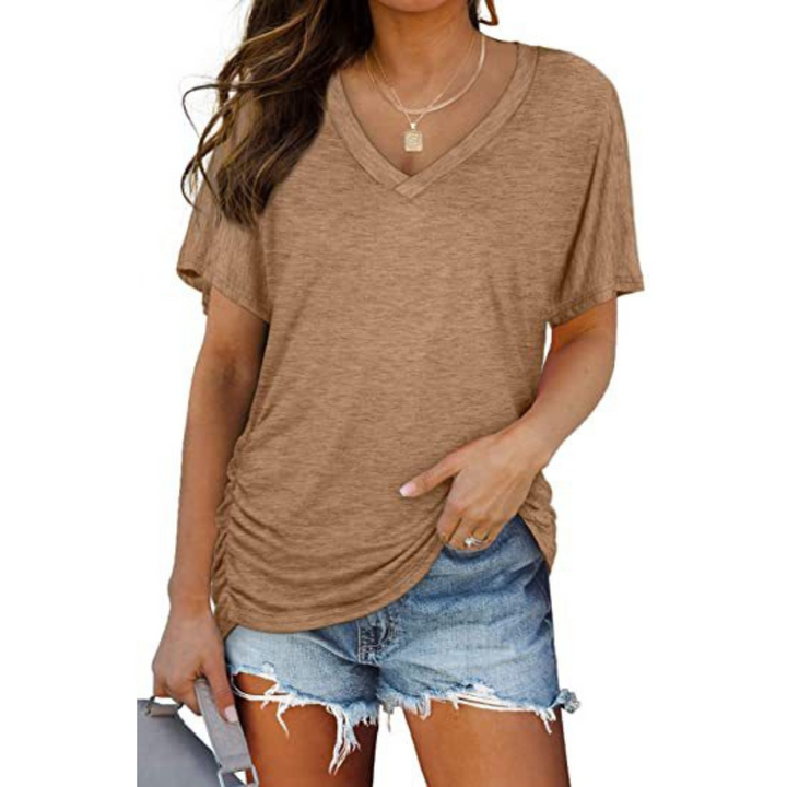 EILY™ - Chemise classique à col en V et coupe ample