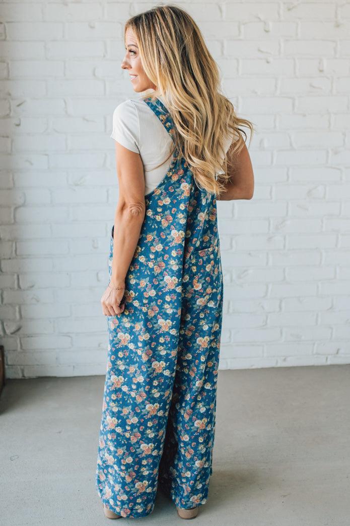 Mabel | Floral Wide-Leg Overalls