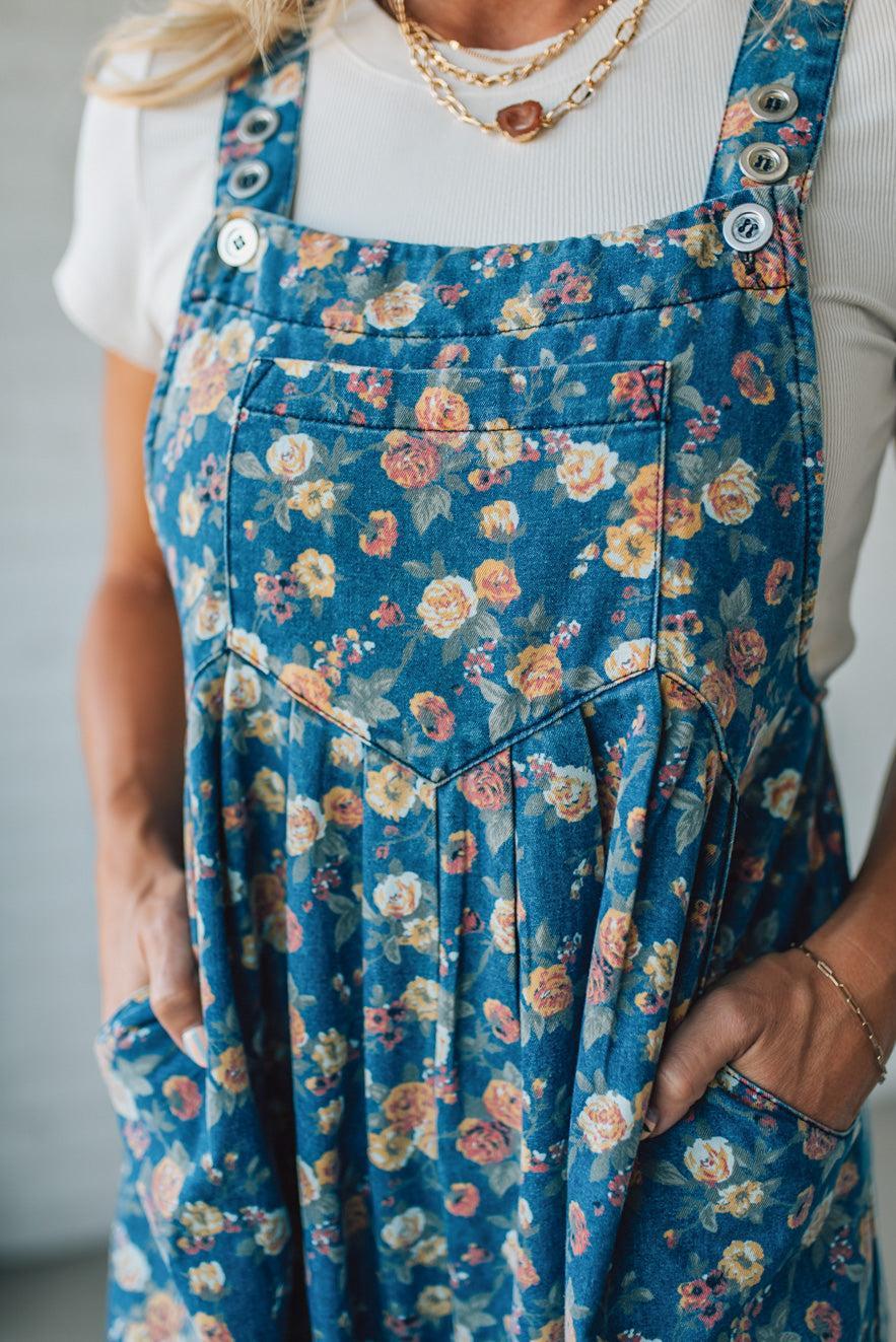 Mabel | Floral Wide-Leg Overalls