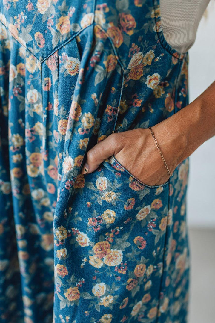 Mabel | Floral Wide-Leg Overalls