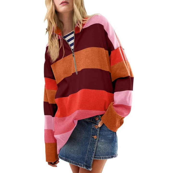 AUTUMN™ - Pull à col roulé oversize élégant avec demi-fermeture éclair