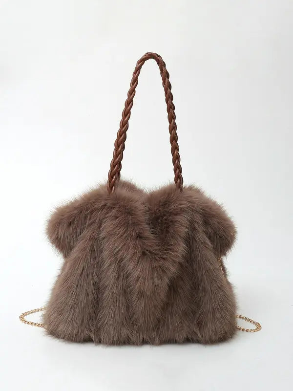 CHARLOTTE™ - Sac cabas bandoulière polyvalent en velours peluche