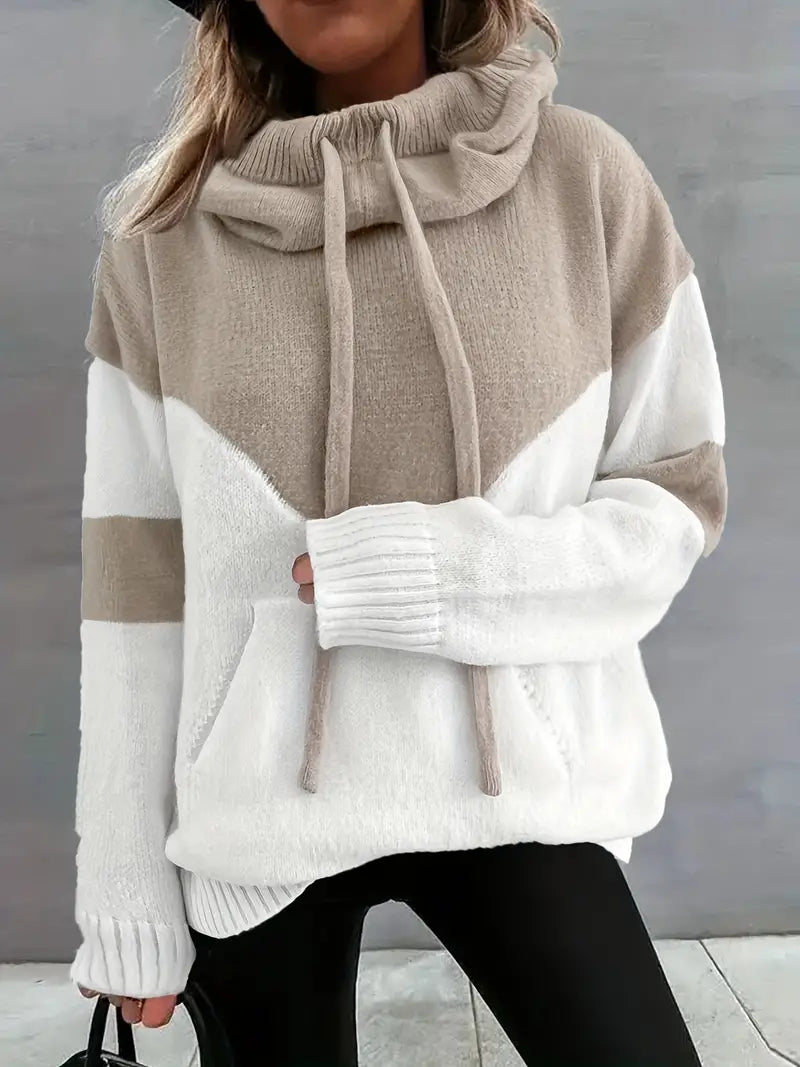 RÍONA™ - Sweat à capuche confortable bicolore