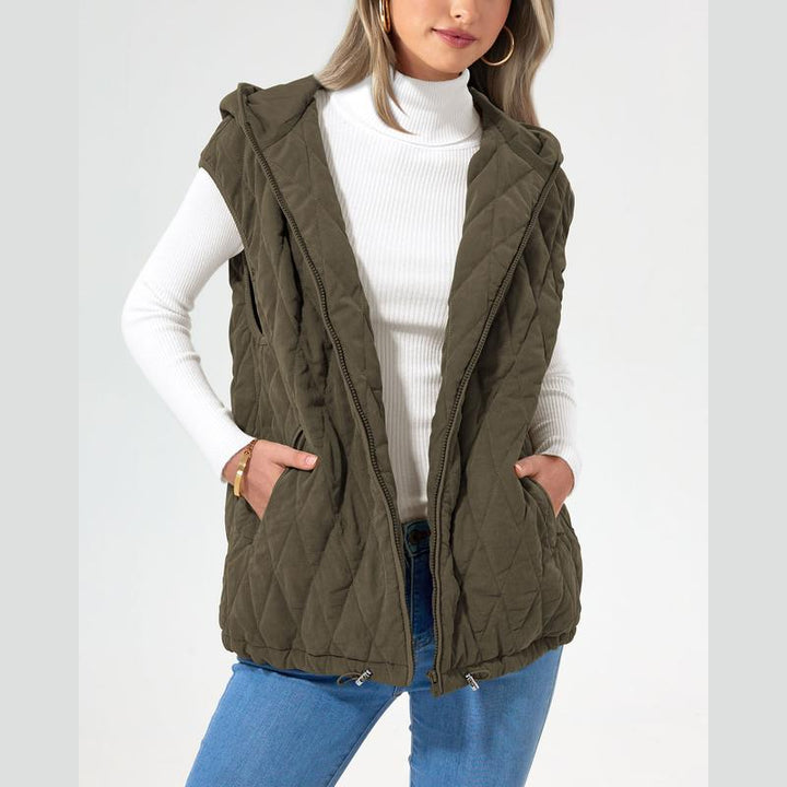 LIAM™ - Manteau d'hiver confortable sans manches à capuche et poches