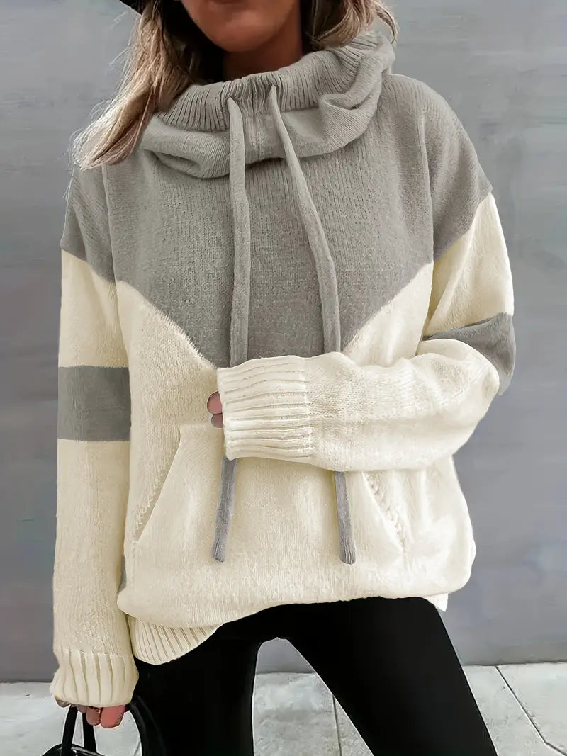 RÍONA™ - Sweat à capuche confortable bicolore