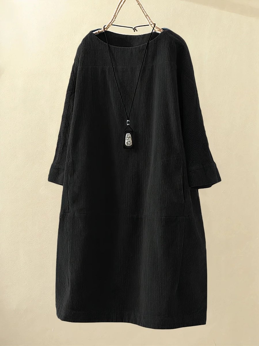 BRIDIE™ - Jupe midi en velours côtelé coupe décontractée