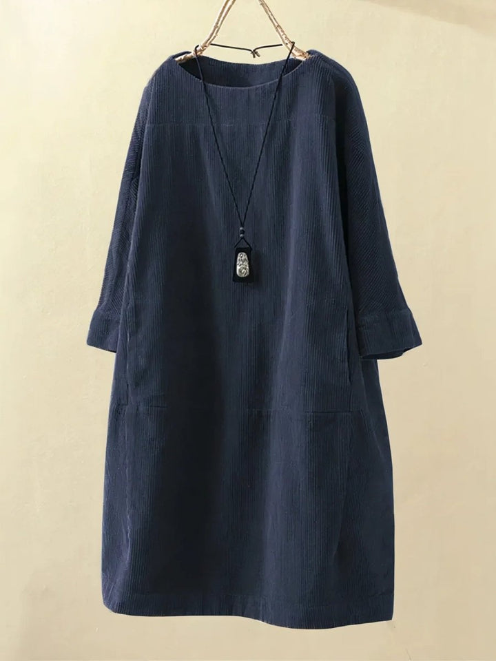 BRIDIE™ - Jupe midi en velours côtelé coupe décontractée