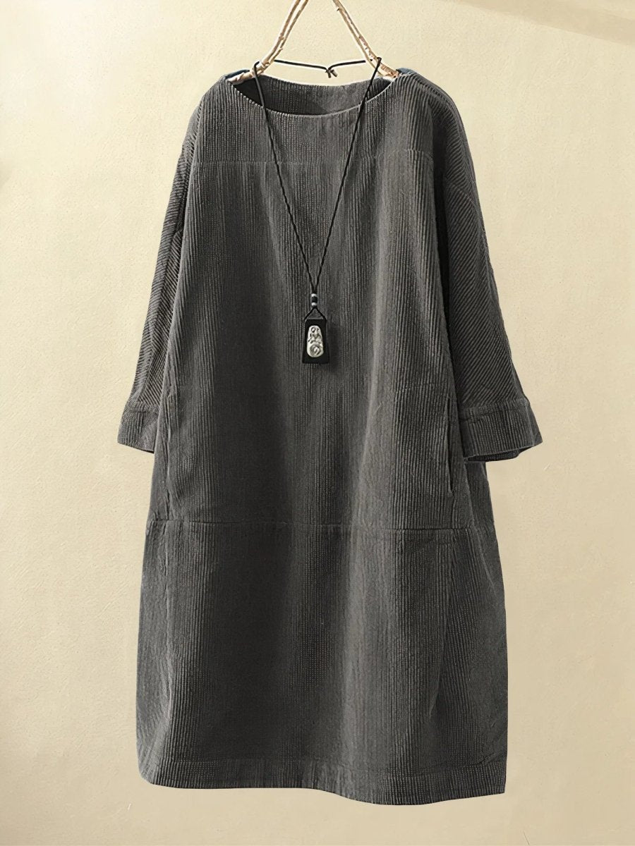 BRIDIE™ - Jupe midi en velours côtelé coupe décontractée