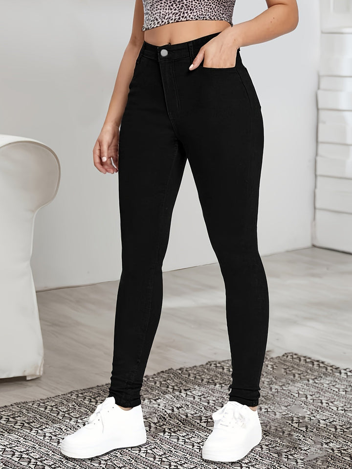 LISETTE™ - Jean skinny taille haute élégant 