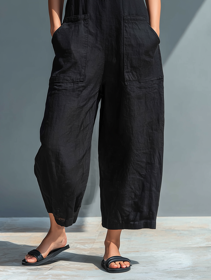 Nora | Sleeveless Linen Jumpsuit