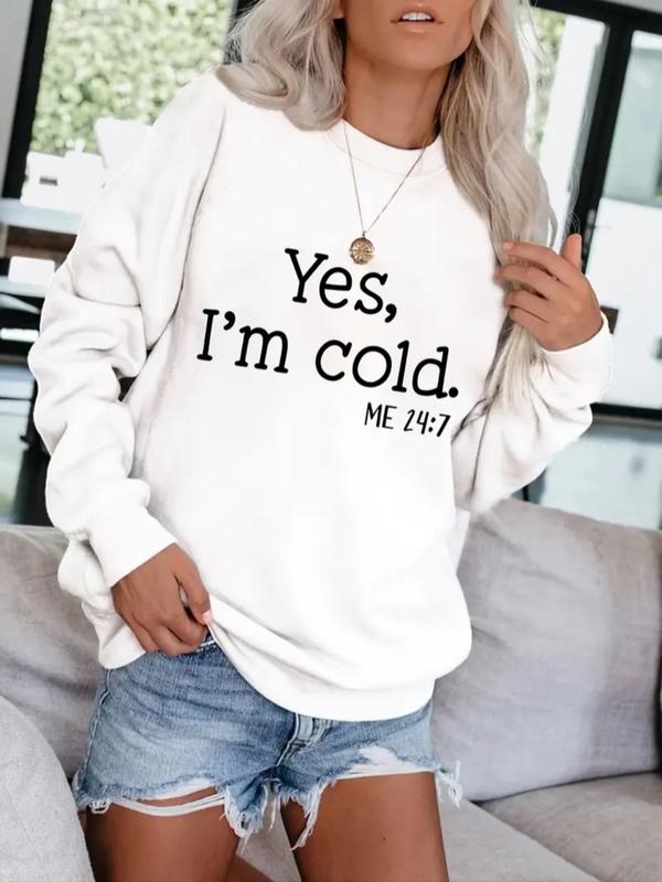 KAYLEE™ - Sweat-shirt décontracté à imprimé slogan