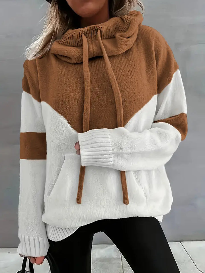 RÍONA™ - Sweat à capuche confortable bicolore