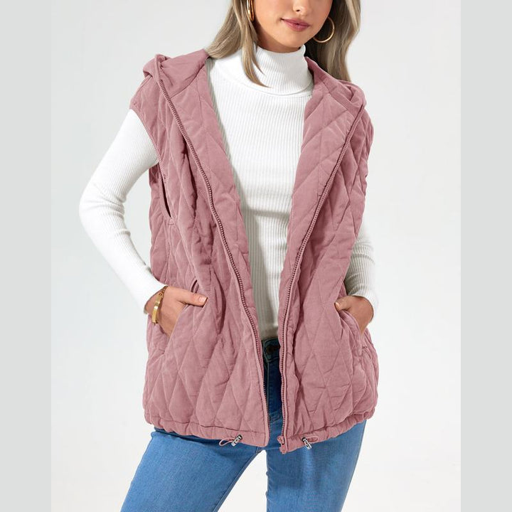 LIAM™ - Manteau d'hiver confortable sans manches à capuche et poches