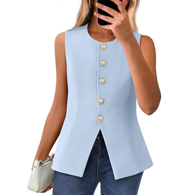 CORAZON™ – Gilet sans manches chic à boutons