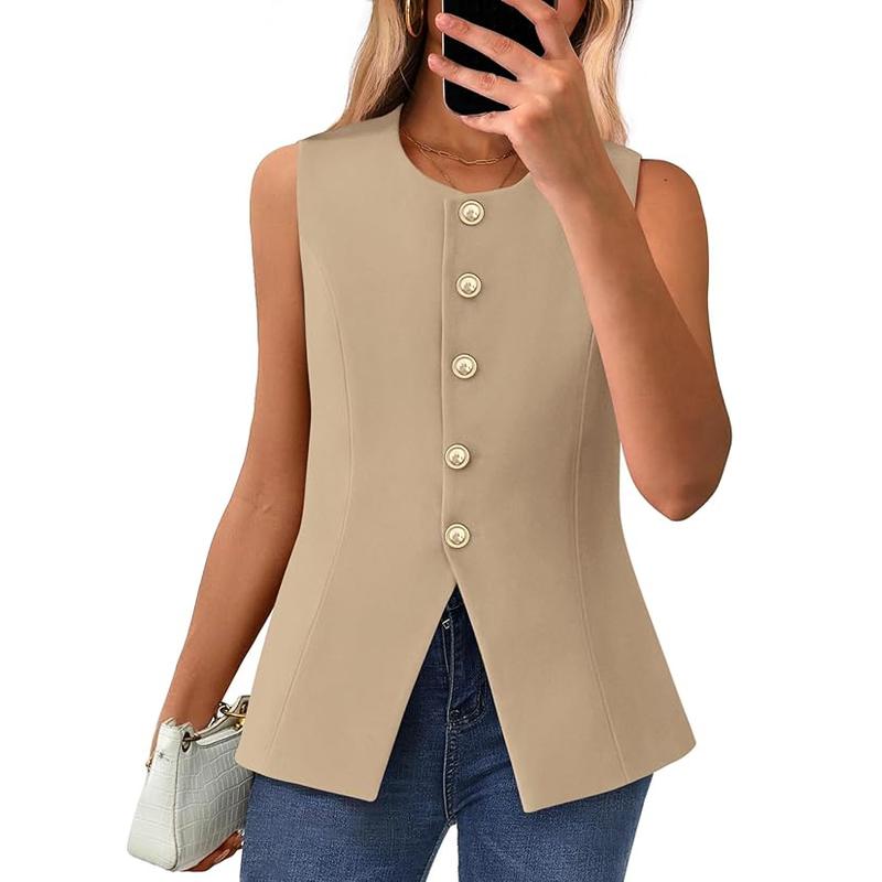 CORAZON™ – Gilet sans manches chic à boutons