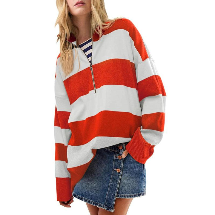 AUTUMN™ - Pull à col roulé oversize élégant avec demi-fermeture éclair