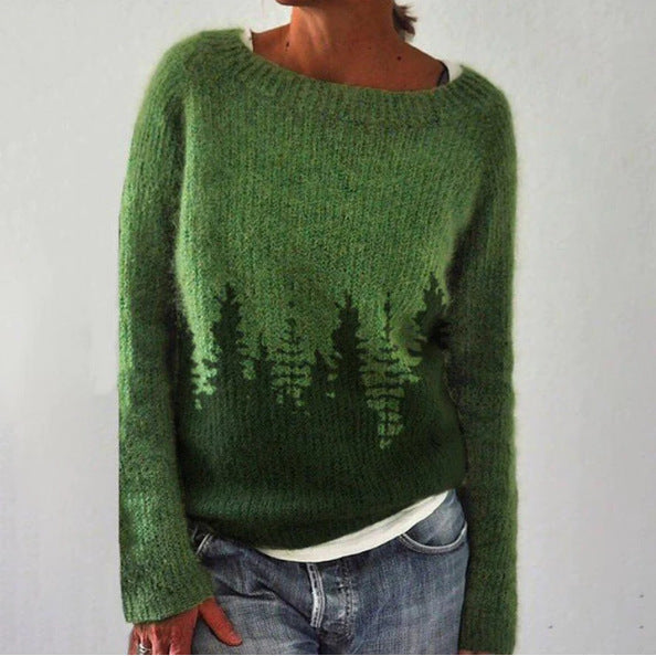 LAURIE™ - Pull en maille forêt