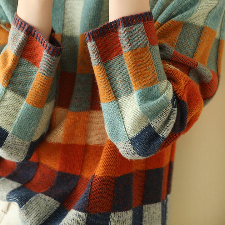 MIA™ - Pull à carreaux d'inspiration rétro
