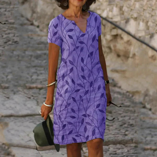 NOELLE™ – Robe à motif feuilles facile à porter