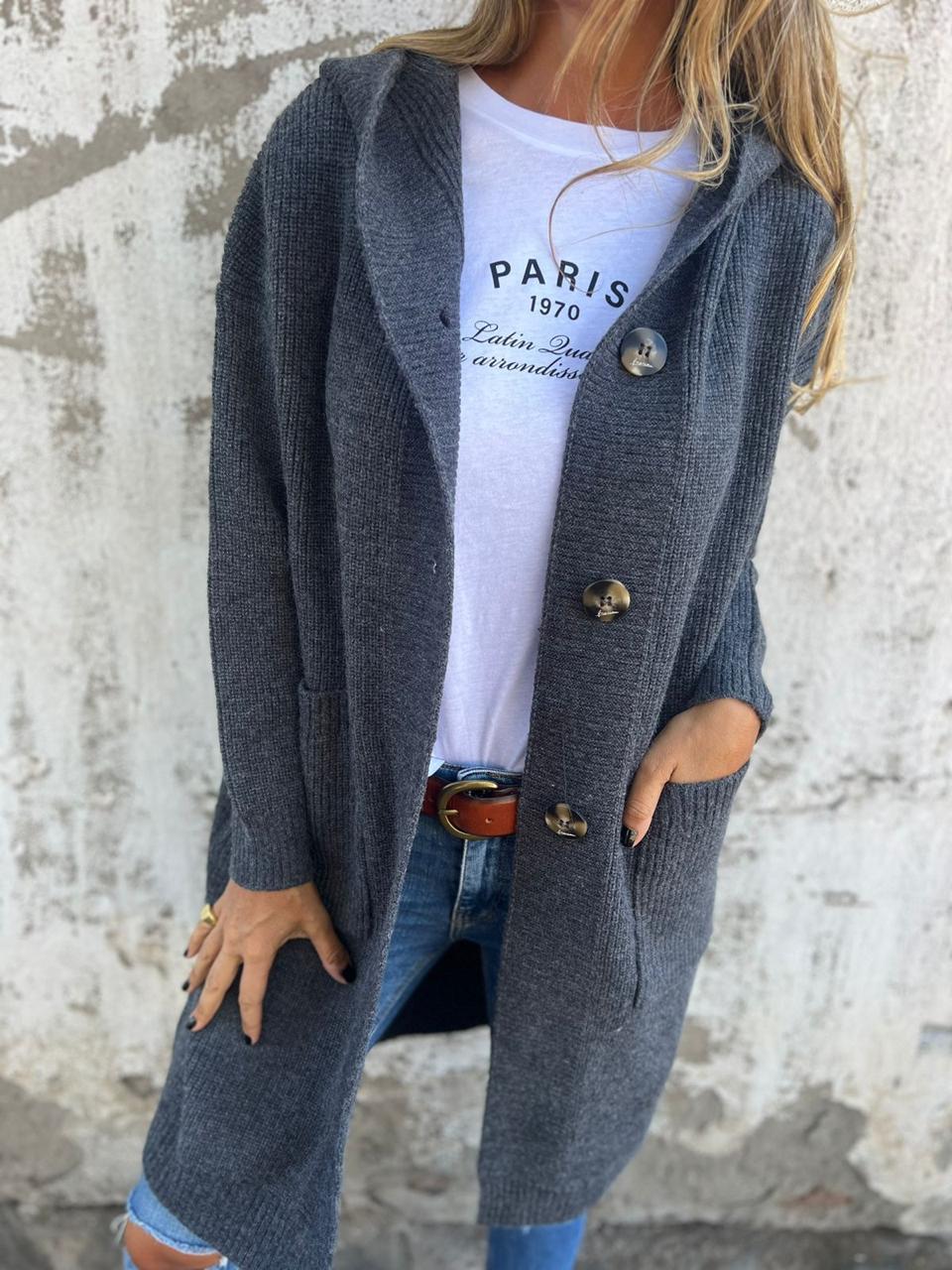 VERONICA™ - Gilet long en maille chic
