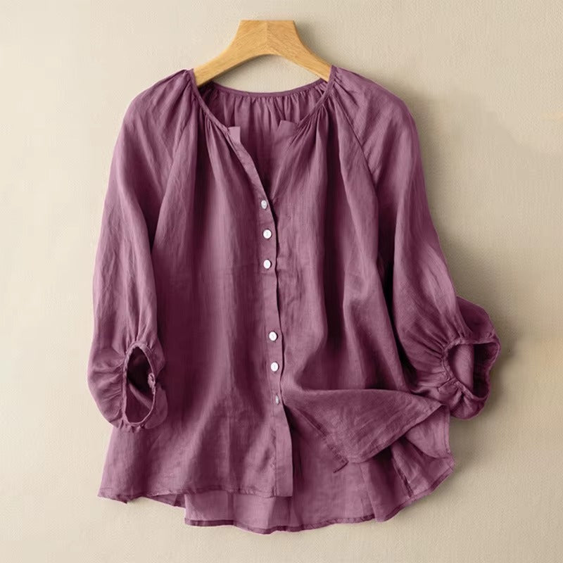Eleanor | Relaxed Linen Blouse