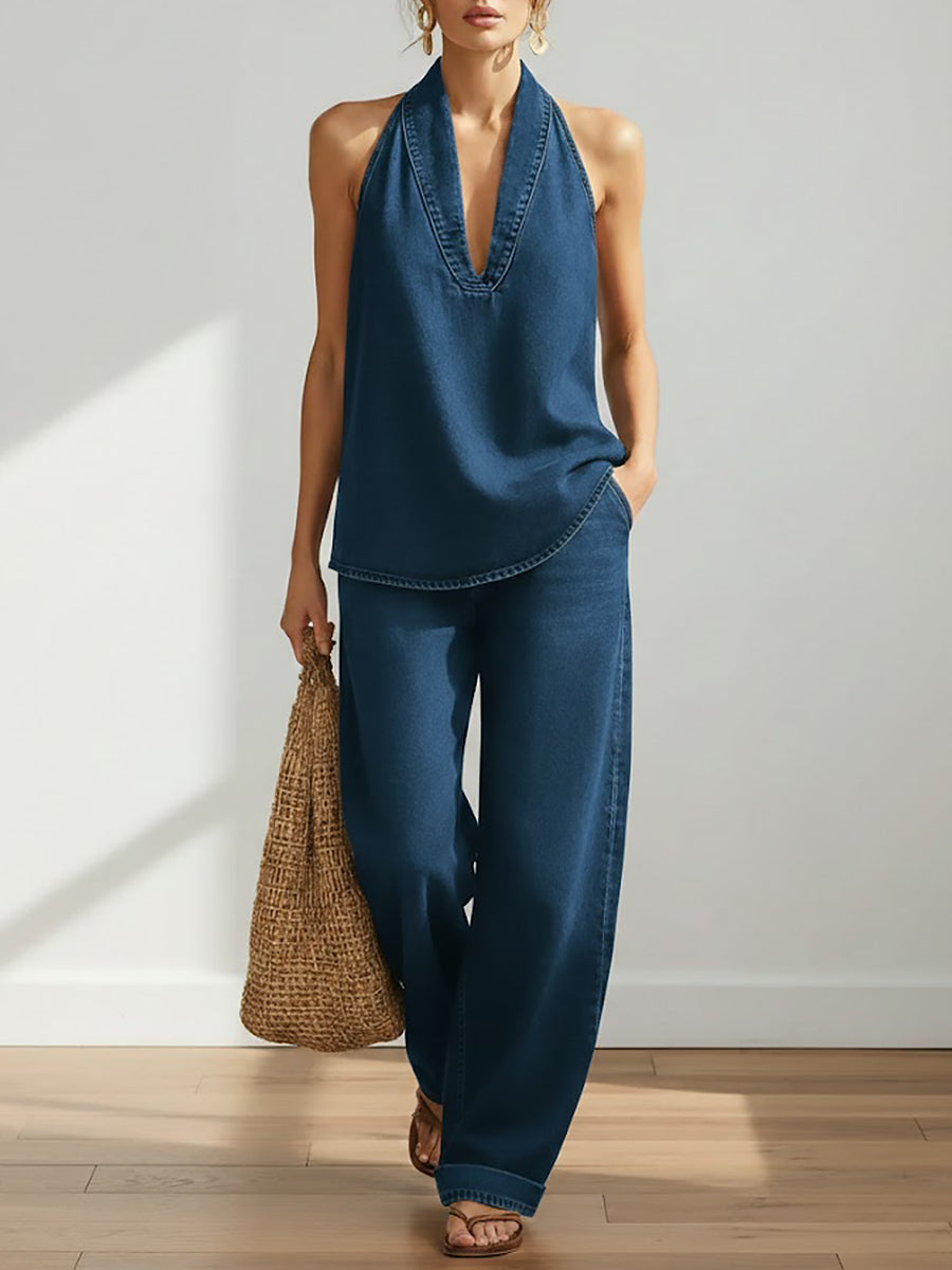 Ava | Ensemble deux pièces en jean