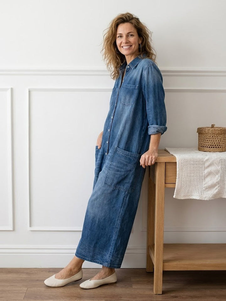 Elara | Denim Jumpsuit