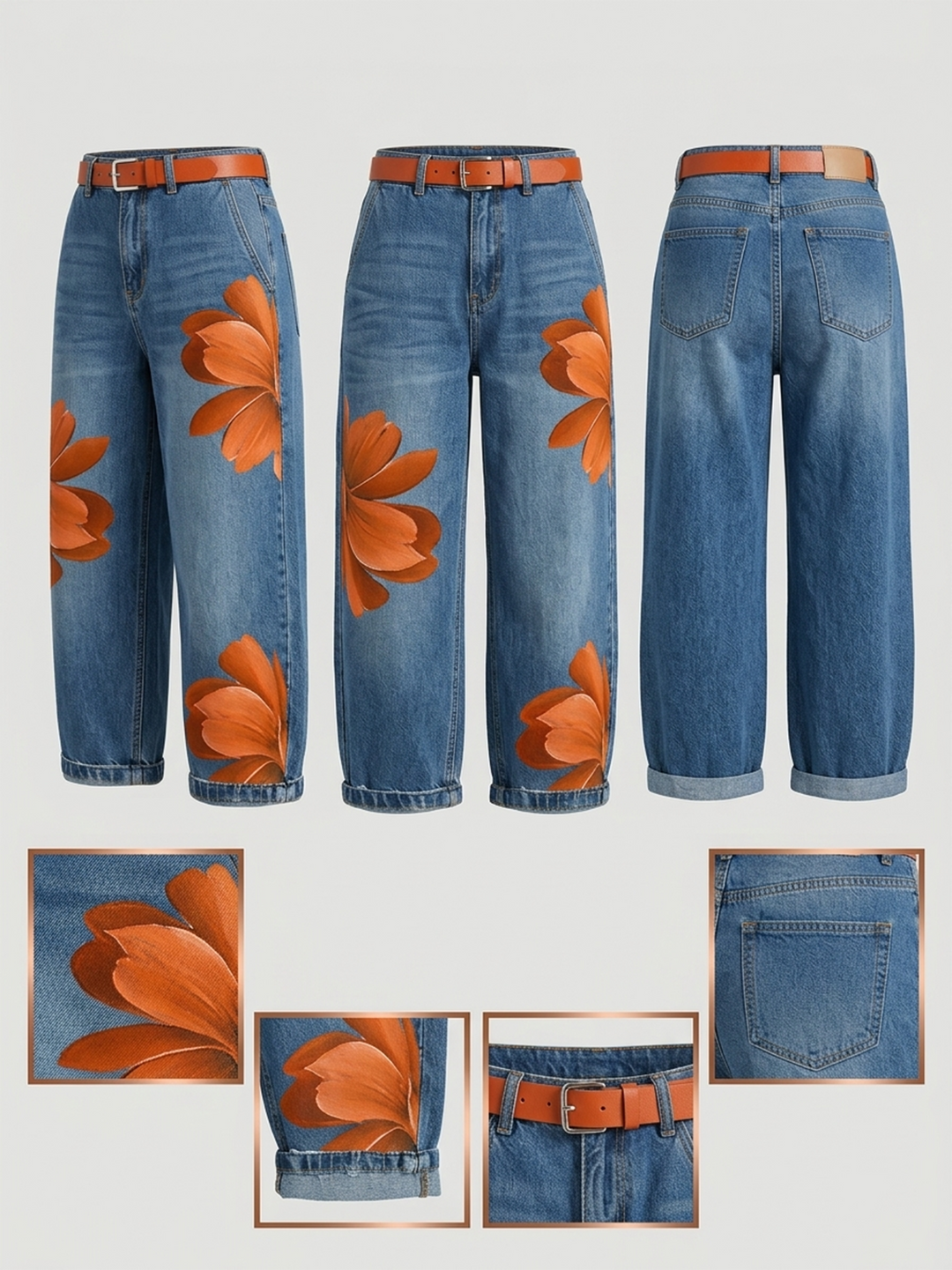Emily | Artistic-Print Jeans