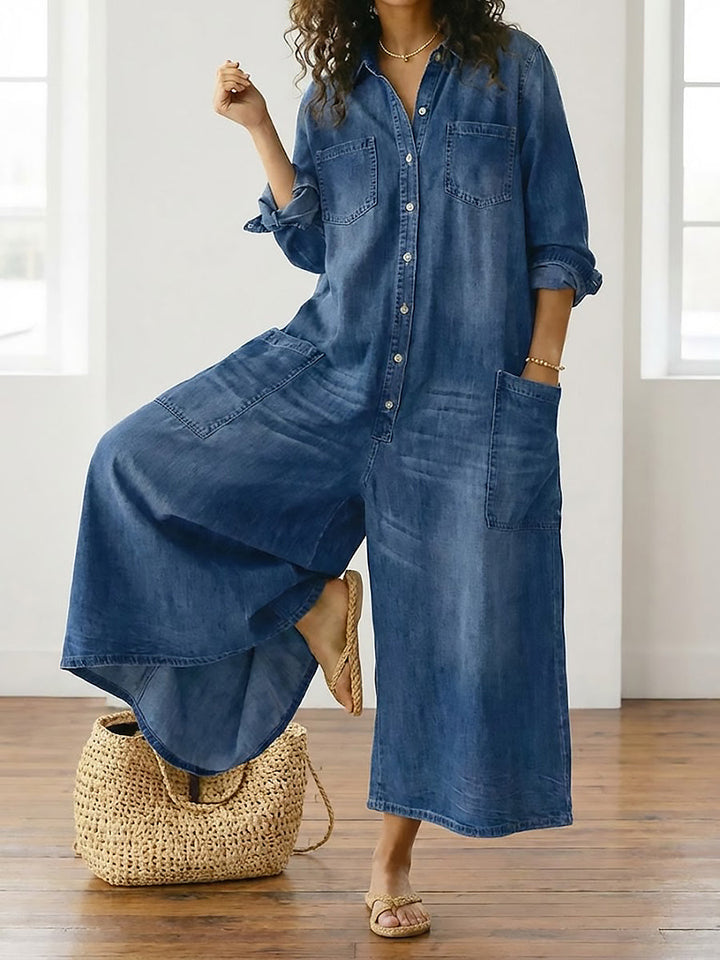 Elara | Denim Jumpsuit
