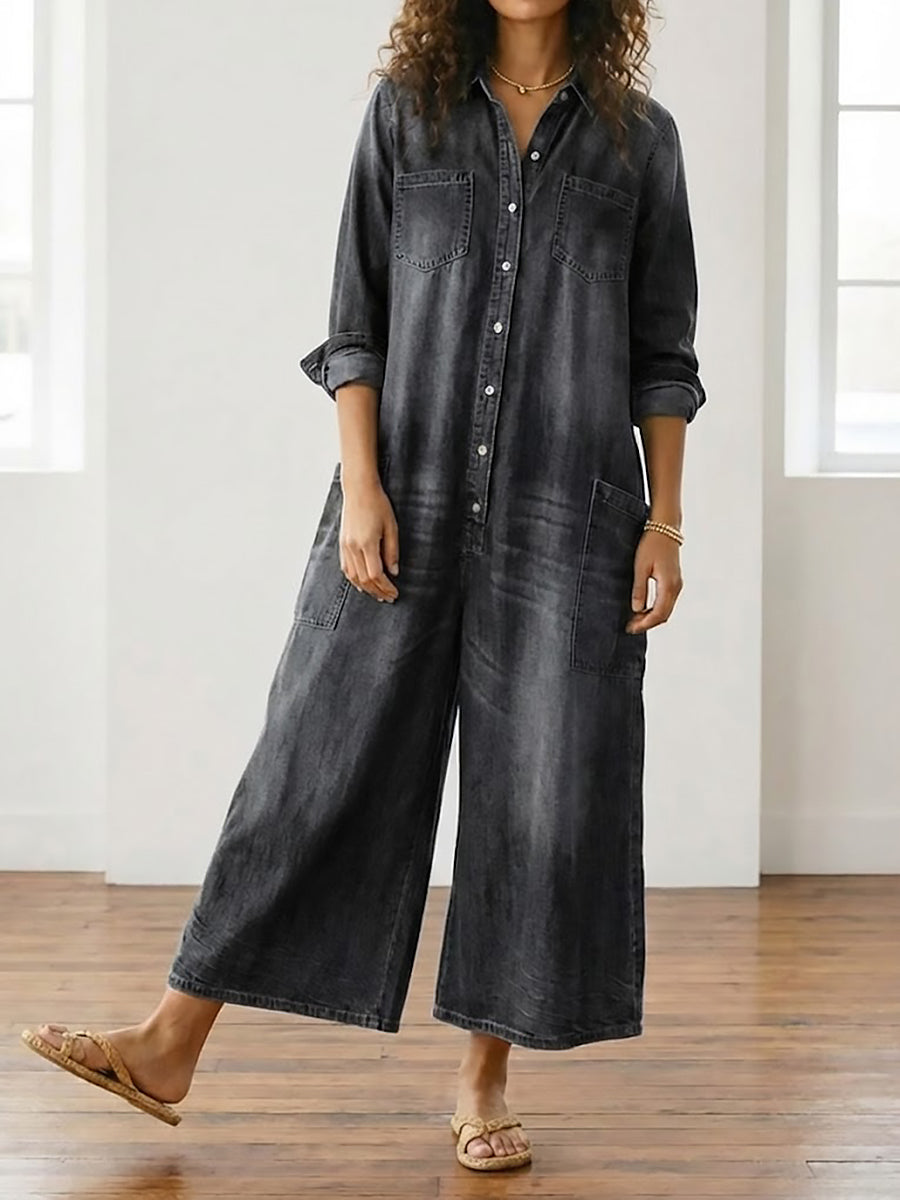 Elara | Denim Jumpsuit