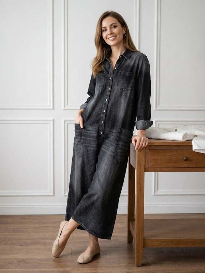 Elara | Denim Jumpsuit